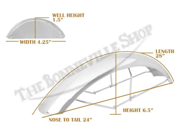 Triumph Bsa Chromed Front Fender Mudguard With Wire Stays Us T120 T150 Pn# 97-4270 97-4271 97-4065 97-4146 97-4272