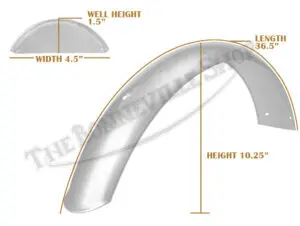 T140/Tr7 Front Mild Steel Unpainted 1978 5 Hole Pn# 97-7012/3/4/5