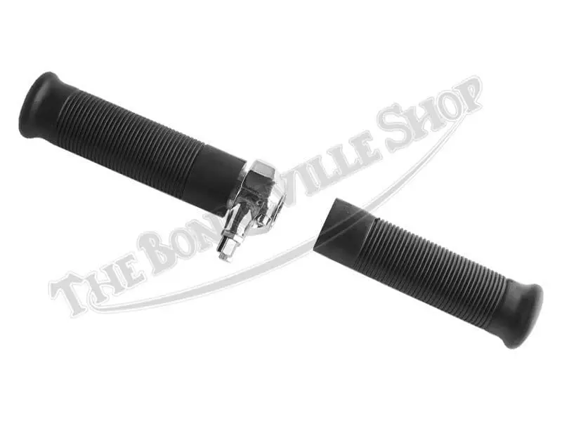 Triumph Norton Bsa Universal 7/8-Inch Single Pull Chrome Throttle Assembly With Grips Pn# 99-0248 R 3 99 0248 03 Triumph Norton Bsa Universal 7 8 Single Pull Chrome Throttle Assembly W Grips 1
