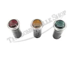 Triumph 500 650 Red Amber Green Warning Light Set Pn# 99-1207 99-1208, 99-1209 3 Round Warning Light Set