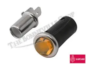 99 1207 G 02 Genuine Lucas Triumph Bsa Norton 500 650 Faceted Yellow Warning Light 1