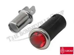 99 1208 G 54363454 G 02 Genuine Lucas Triumph Bsa Norton 500 650 Faceted Red Warning Light 1