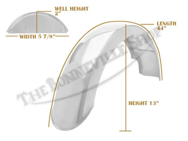 Triumph T140 TR7RV Stainless Classic Style Fender Speedwell Mudguard PN# RS082