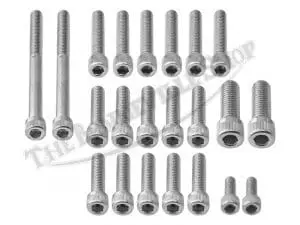 Triumph 650 Bonneville Tiger Stainless Engine Cover Allen Screw Set 1963-68 Pn# Tbs-0103 3 Tbs 0103 02 Triumph 650 Bonneville Tiger Stainless Engine Cover Allen Screw Set 1963 68