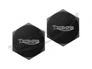 Tbs 042E 02 Triumph Bonneville Oif Custom Billet Fork Top Nuts With Logo
