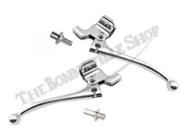TBS 0462 A TBS 0463 A 03 Triumph Norton BSA Lightweight Alloy Handlebar Lever Set