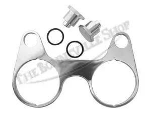 Triumph 750 T140 Tr7 Custom Billet Instrument Mounting Bracket And Fork Top Nuts Pn# Tbs-0491 3 Tbs Triumph T Tr Custom Billet Instrument Mounting Bracket And Fork Top Nuts