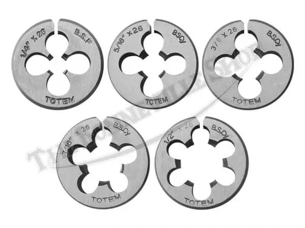 Tbs 0601 01 Triumph Norton Bsa 5 Piece 1 4 To 1 2 Whitworth Cei Bsc Die Set