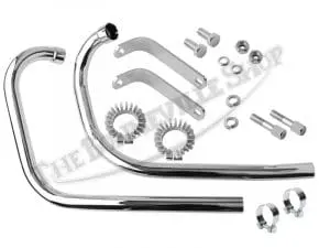 Triumph 650 T120 Tr6 Complete Exhaust Pipe And Muffler Kit Unit 1967-70 Pn# Tbs-0650 4 Tbs 0650 04 Triumph 650 T120 Tr6 Complete Exhaust Pipe And Muffler Kit Unit 1963 70