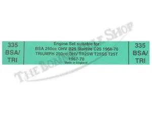Tbs Bsa Starfire Triumph Trw Complete Gasket Set
