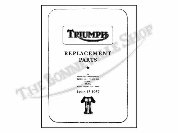 Tbs Triumph Pre Unit Std Frame Parts Book