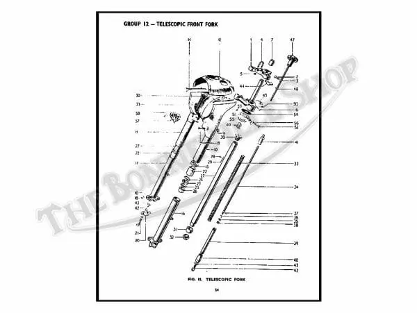 Tbs Triumph Pre Unit Std Frame Parts Book