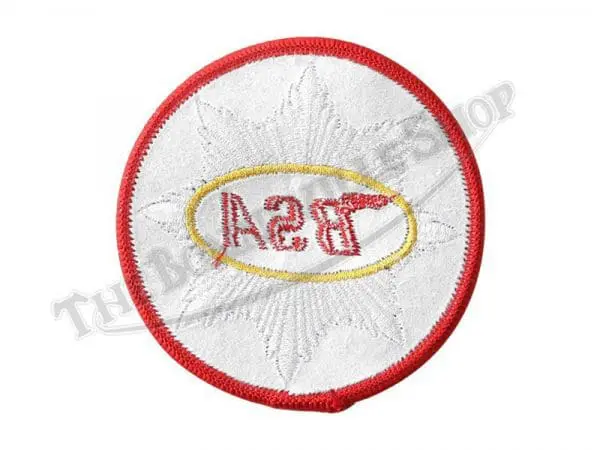TBS BSA A A ETC ROUND EMBROIDERED PATCH BADGE SILVER ON BLACK