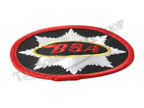 TBS BSA A A ETC ROUND EMBROIDERED PATCH BADGE SILVER ON BLACK
