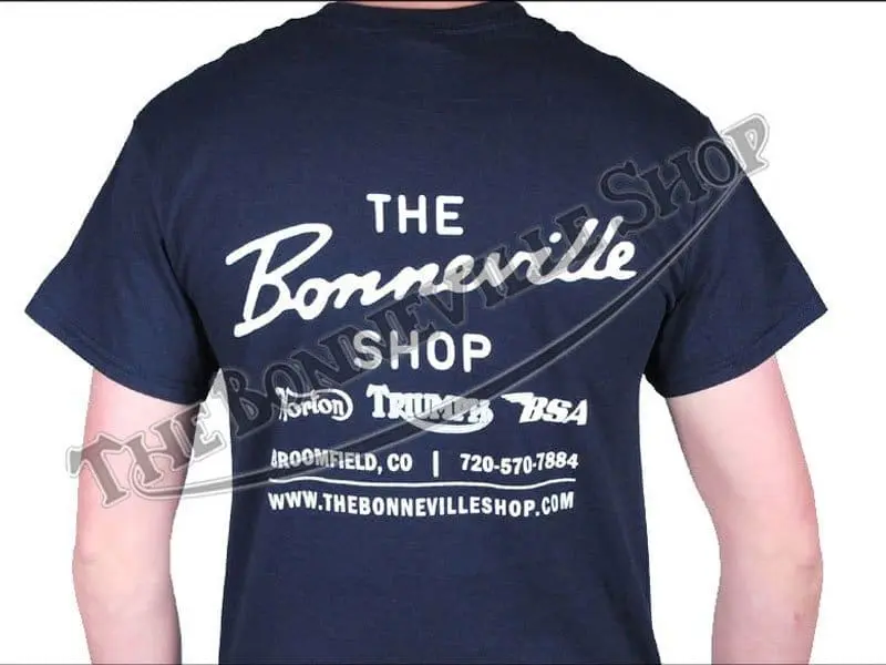Whitworth T-Shirt Navy Blue With White Ink Triumph Norton Bsa Pn# Tbs-9999 3 Tbs 9999 02 Tbs Whitworth Shirt Navy Master