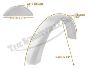 Universal Mudguard Mc1 R13 36-Inch Beaded Mild Steel Fender Pn# Tbs-Spe0001 3 Tbs Spe0001 07 Universal Mc1 R13 36 Beaded Mild Steel 3