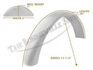 Universal Mudguard Mc1 R13 1/4 36-Inch Beaded Mild Steel Fender Pn# Tbs-Spe0003 3 Tbs Spe0003 07 Universal Mc1 R13 1 4 36 Beaded Mild Steel 1