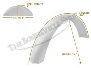 Tbs Spe0009 07 Universal Mudguard Mc1 R14 36 Beaded Mild Steel Fender 1