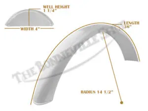 Universal Mudguard Mc1 R14 1/2 36-Inch Beaded Mild Steel Fender Pn# Tbs-Spe0013 3 Tbs Spe0013 07 Universal Guard Mc1 R14 1 2 36 Beaded Mild Steel 2