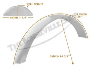 Universal Mudguard Mc1 R14 3/4 36-Inch Beaded Mild Steel Fender Pn# Tbs-Spe0015 3 Tbs Spe0015 07 Universal Mc1 R14 3 4 36 Beaded Mild Steel 1
