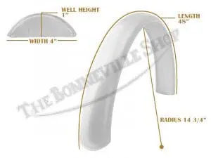 Universal Mudguard Mc1 R14 3/4 48-Inch Beaded Mild Steel Fender Pn# Tbs-Spe0016 3 Tbs Spe0016 07 Universal Mudguard Mc1 R14 3 4 48 Beaded Mild Steel Fender
