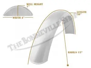 Universal Mudguard Mc1 R15 36-Inch Beaded Mild Steel Fender Pn# Tbs-Spe0017 9 Tbs Spe0017 07 Universal Mc1 R15 36 Beaded Mild Steel