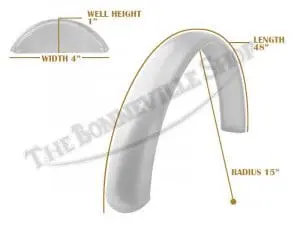 Universal Mudguard Mc1 R15 48-Inch Beaded Mild Steel Fender Pn# Tbs-Spe0018 3 Tbs Spe0018 07 Universal Mudguard Mc1 R15 48 Beaded Mild Steel Fender