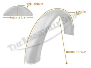Universal Mudguard Mc1 R13 1/4 36-Inch Beaded Alloy Fender Pn# Tbs-Spe0021 3 Tbs Spe0021 07 Universal Mudguard Mc1 R13 1 4 36 Beaded Alloy 1