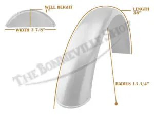 Universal Mudguard Mc1 R13 3/4 36-Inch Beaded Alloy Fender Pn# Tbs-Spe0025 3 Tbs Spe0025 07 Universal Mudguard Mc1 R13 3 4 36 Beaded Alloy
