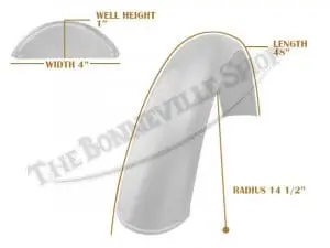 Universal Mudguard Mc1 R14 1/2 48-Inch Beaded Alloy Fender Pn# Tbs-Spe0032 3 Tbs Spe0032 07 Universal Mudguard Mc1 R14 1 2 48 Beaded Alloy