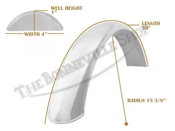 Tbs Spe0037 07 Universal Mudguard Mc1 R15 3 8 36 Beaded Alloy Fender