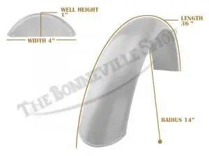 Universal Mudguard Mc3 R14 36-Inch Beaded Mild Steel Fender Pn# Tbs-Spe0040 3 Tbs Spe0040 07 Universal Mudguard Mc3 R14 36 Beaded Mild Steel 1