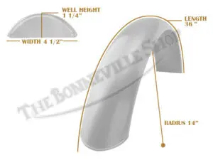 Tbs Spe0040 07 Universal Mudguard Mc3 R14 36 Beaded Mild Steel 2