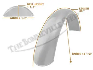 Tbs Spe0042 07 Universal Mudguard Mc2 R14 1 2 36 Beaded Mild Steel 2