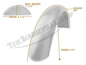 Tbs Spe0044 07 Universal Mudguard Mc3 R14 3 4 36 Beaded Mild Steel 1