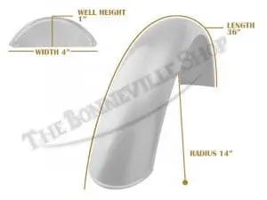Universal Mudguard Mc3 R14 3/4 36-Inch Beaded Mild Steel Fender Pn# Tbs-Spe0044 3 Tbs Spe0044 07 Universal Mudguard Mc3 R14 3 4 36 Beaded Mild Steel