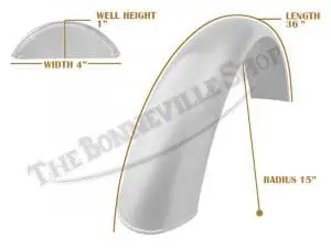 Universal Mudguard Mc2 R15 36-Inch Beaded Mild Steel Fender Pn# Tbs-Spe0046 3 Tbs Spe0046 07 Universal Mudguard Mc2 R15 36 Beaded Mild Steel