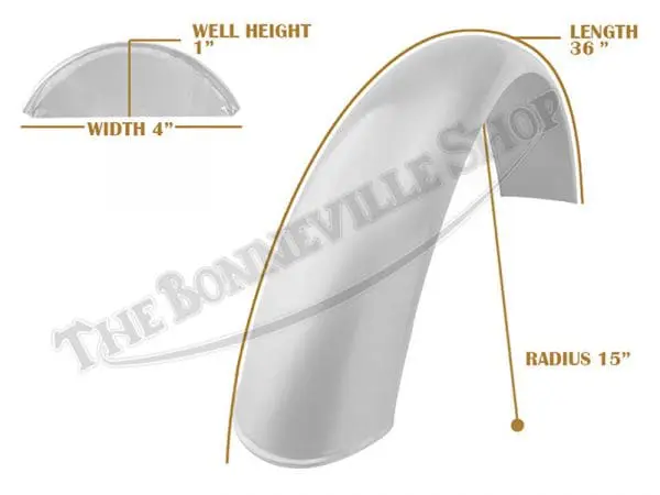 Tbs Spe0046 07 Universal Mudguard Mc2 R15 36 Beaded Mild Steel