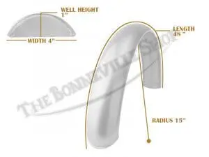 Universal Mudguard Mc2 R15 48-Inch Beaded Mild Steel Fender Pn# Tbs-Spe0047 4 Tbs Spe0047 07 Universal Mudguard Mc2 R15 48 Beaded Mild Steel