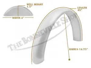 Universal Mudguard Mc3 R14 3/4 48-Inch Beaded Alloy Fender Pn# Tbs-Spe0057 8 Tbs Spe0057 07 Universal Mudguard Mc3 R14 3 4 48 Beaded Alloy