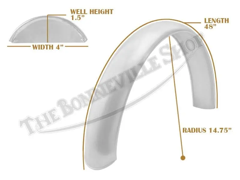 Universal Mudguard Mc3 R14 3/4 48-Inch Beaded Alloy Fender Pn# Tbs-Spe0057 7 Tbs Spe0057 07 Universal Mudguard Mc3 R14 3 4 48 Beaded Alloy