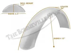 Universal Mudguard Mc3 R15 36-Inch Beaded Alloy Fender Pn# Tbs-Spe0058 8 Tbs Spe0058 07 Universal Mudguard Mc3 R15 36 Beaded Alloy Fender