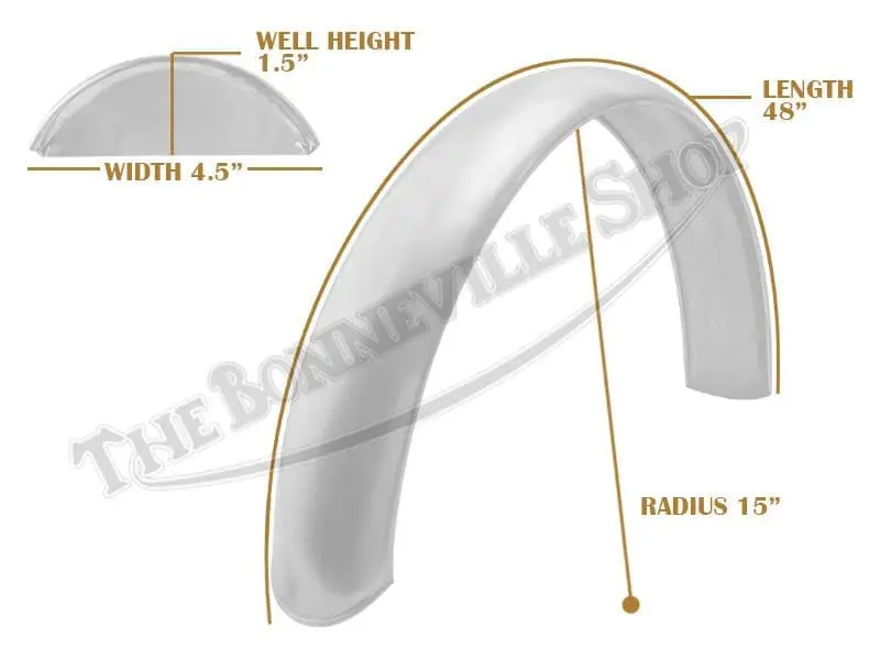 Universal Mudguard Mc3 R15 48-Inch Beaded Alloy Fender Pn# Tbs-Spe0059 6 Tbs Spe0059 06 Universal Mudguard Mc3 R15 48 Beaded Alloy Fender 1