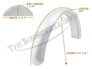 Tbs Spe0061 07 Universal Mudguard Mc3 R15 1 2 48 Beaded Alloy Fender 1
