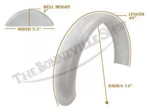 Universal Mudguard Mc4 R14 3/4 48-Inch Beaded Mild Steel Fender Pn# Tbs-Spe0066 8 Tbs Spe0066 07 Universal Mudguard Mc4 R14 3 4 48 Beaded Mild Steel Fender