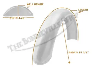 Universal Mudguard Mc5 R15 3/8 47&Quot; Beaded Alloy Fender Pn# Tbs-Spe0078