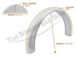 Tbs Spe0086 07 Universal Mudguard Mc8 R15 1 2 48 Beaded Mild Steel Fender 1
