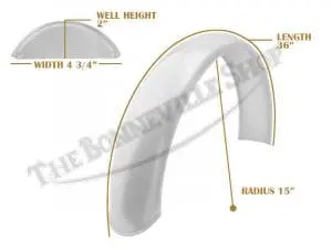 Universal Mudguard Mc9 R15 36-Inch Beaded Alloy Fender Pn# Tbs-Spe0098 3 Tbs Spe0098 07 Universal Mudguard Mc9 R15 36 Beaded Alloy Fender