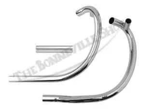 Bsa A50 A65 Lightning Thunderbolt Uk Exhaust Pipe Set 1969-70 With Cross-Over Balance Pipe Pn# 70-9127 70-9130 70-9888 5 Bsa A A Lightning Thunderbolt Uk Exhaust Pipe Set