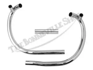 Bsa A50 A65 Lightning Thunderbolt Uk Exhaust Pipe Set 1969-70 With Cross-Over Balance Pipe Pn# 70-9127 70-9130 70-9888 3 Bsa A A Lightning Thunderbolt Uk Exhaust Pipe Set